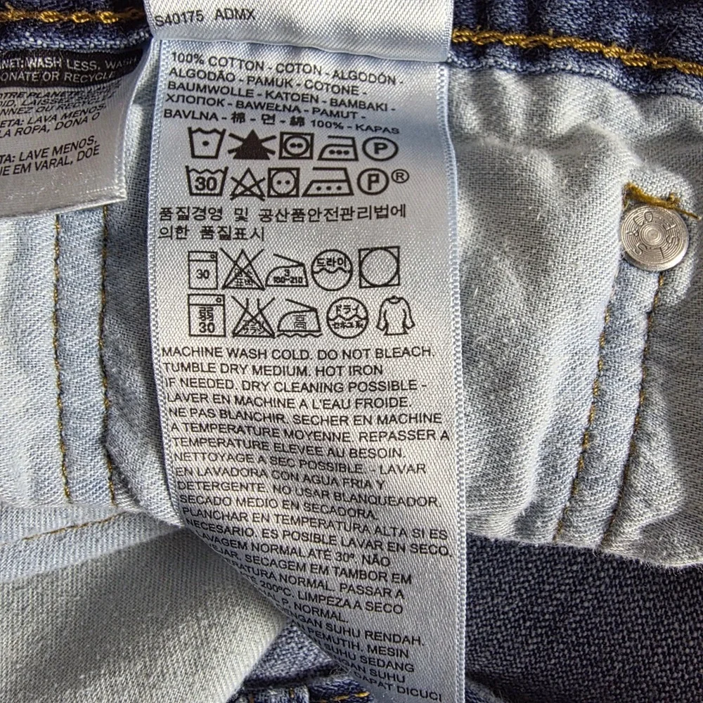 Levis 514 Mens Straight Fit Jeans 36x34 Measures 34x33 Med Wash Denim Distressed